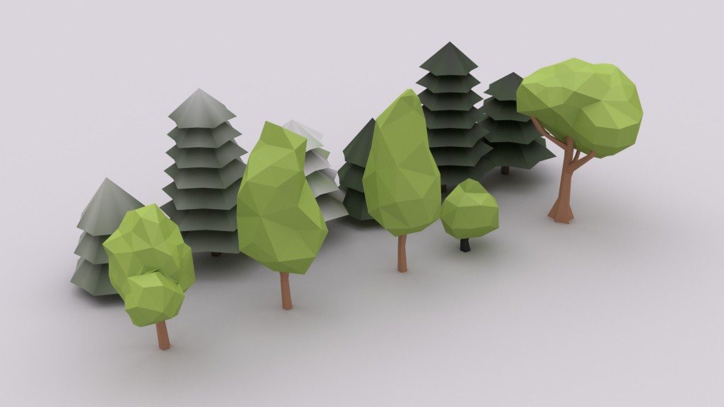 geometric Trees Pack Light preview image 1